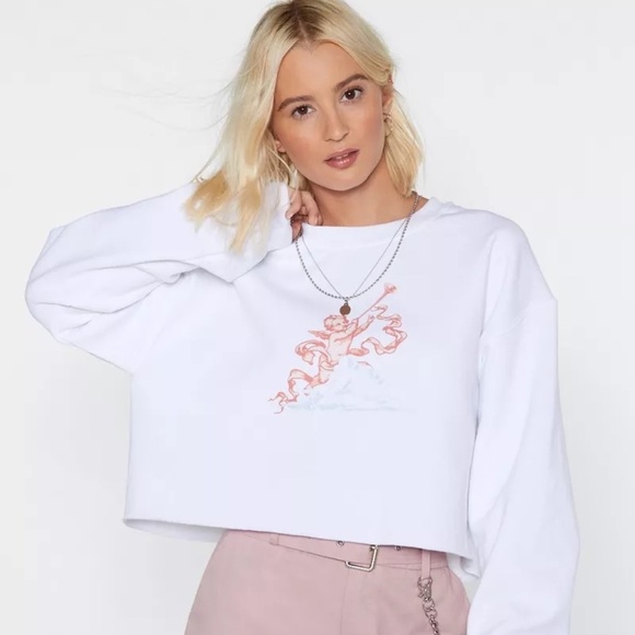 Nasty Gal Sweaters - NastY Gal Such A Cherub Cropped Sweater Large